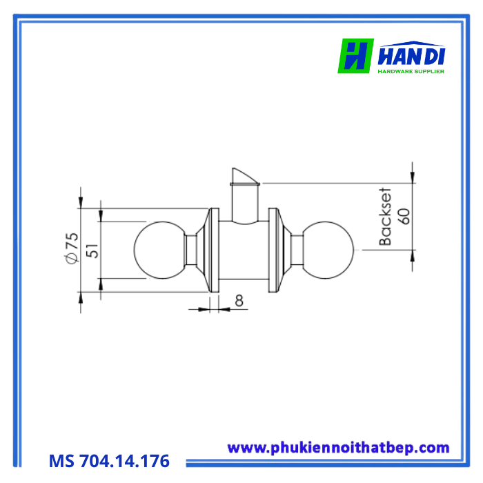 Tay nắm IMUNDEX 704.14.176