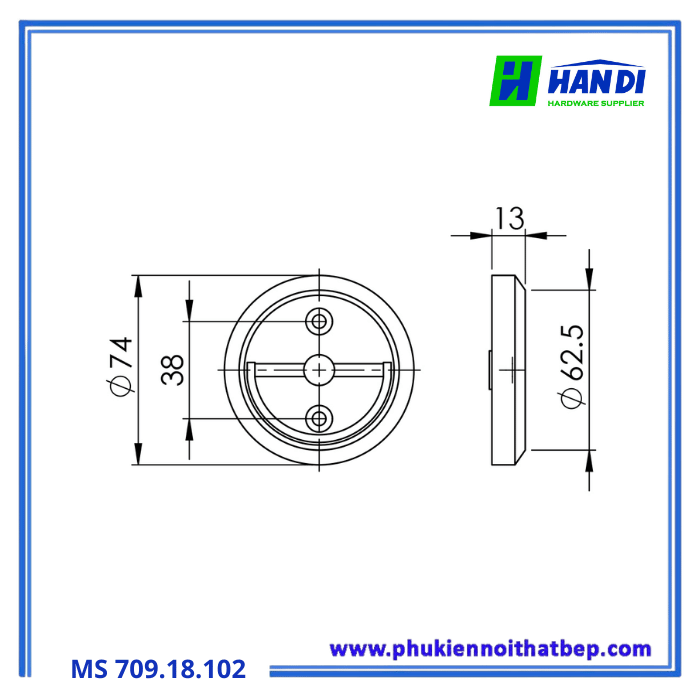 Tay nắm âm 709.18.102