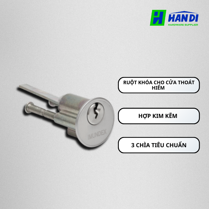 Ruột khóa cửa thoát hiểm IMUNDEX 707.19.996