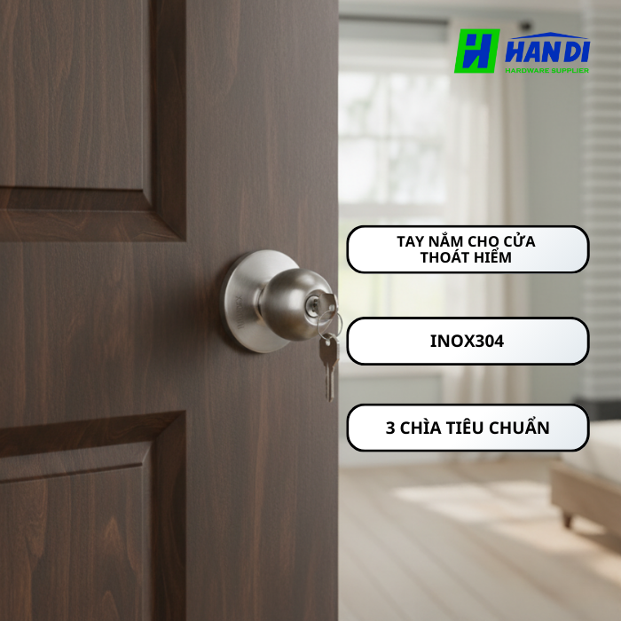 Tay nắm tròn cửa thoát hiểm IMUNDEX 707.19.997