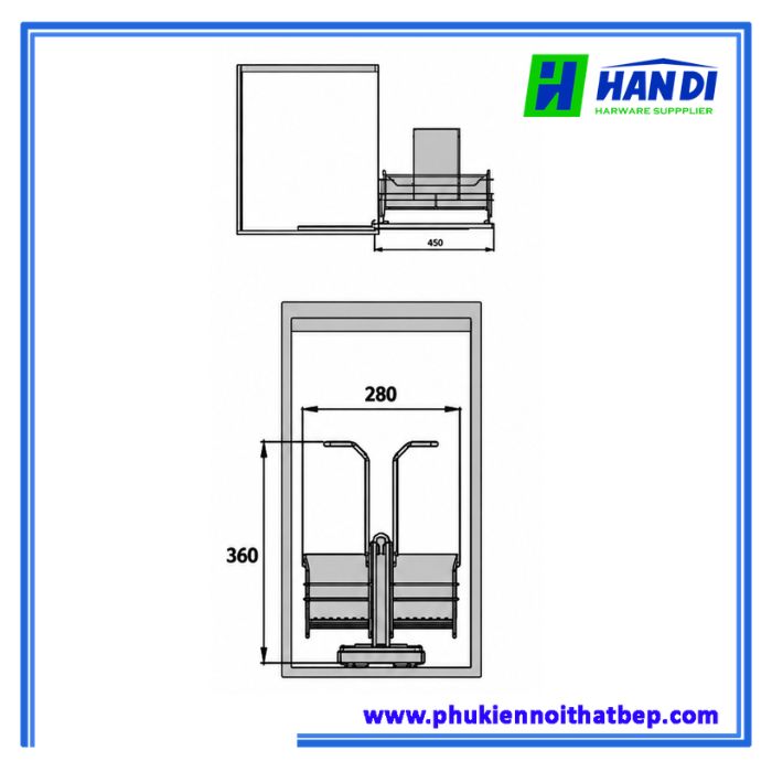 Giá đôi để chai lọ chất tẩy rửa TRT304-350