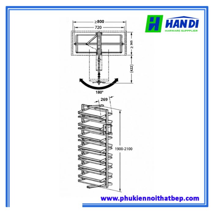 Giá xoay để giày 12 tầng FV11-12T