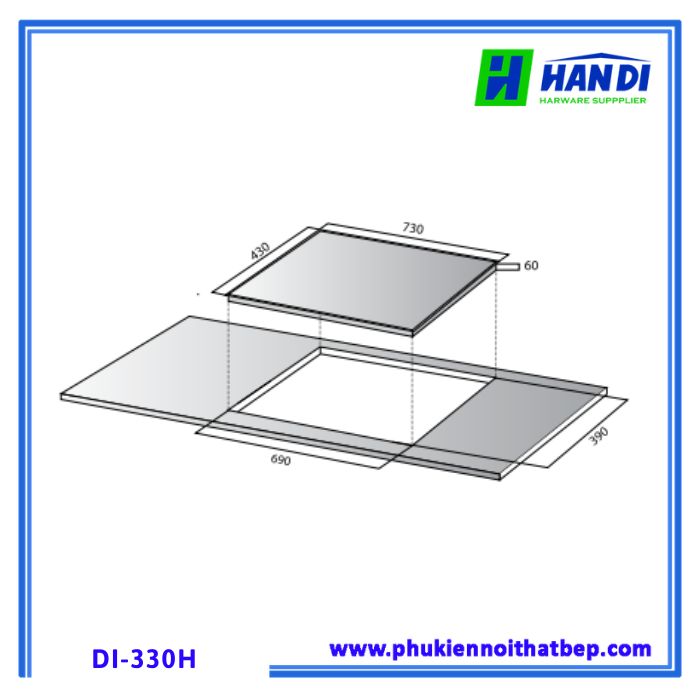 Bếp từ 2 vùng nấu KOCHER DI-330H