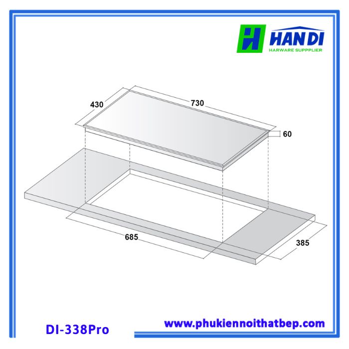 Bếp từ 2 vùng nấu KOCHER DI-338Pro