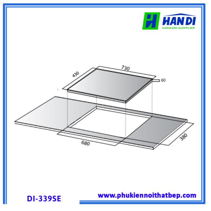 Bếp từ 2 vùng nấu KOCHER DI-339SE