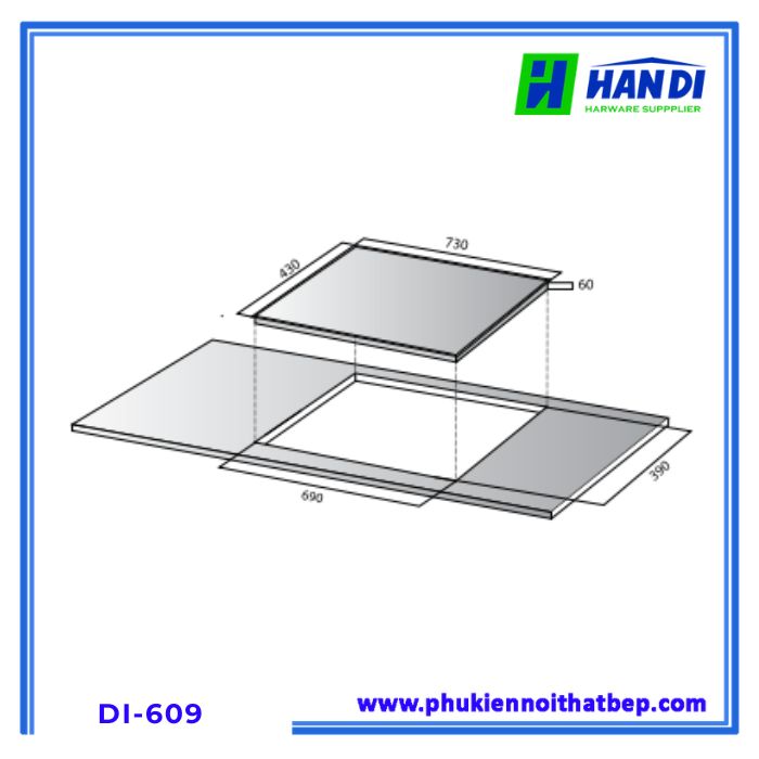 Bếp từ 2 vùng nấu KOCHER DI-609