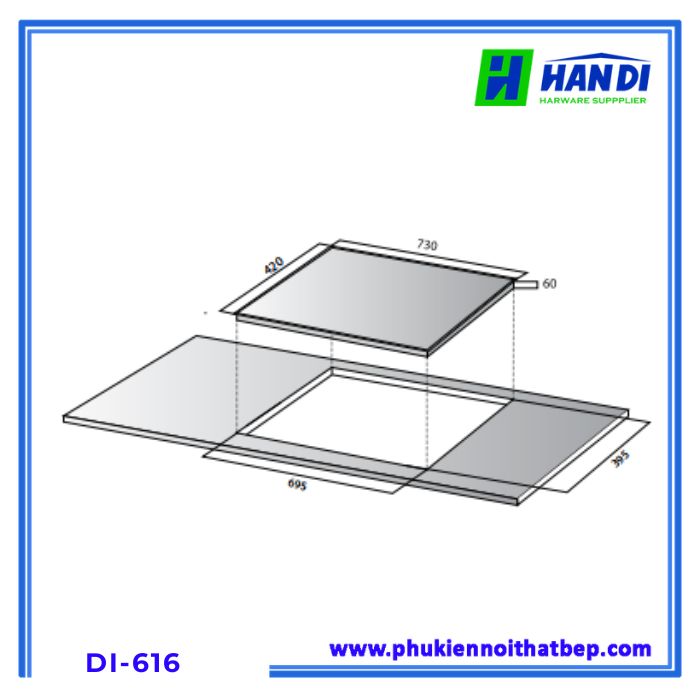 Bếp từ 2 vùng nấu KOCHER DI-616