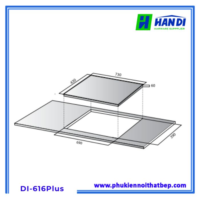 Bếp từ 2 vùng nấu KOCHER DI-616Plus