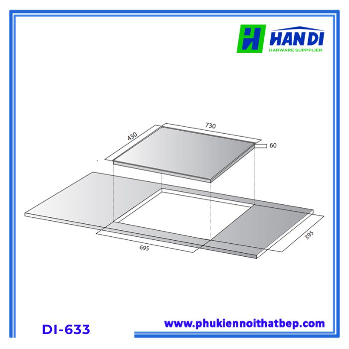 Bếp từ 2 vùng nấu KOCHER DI-633