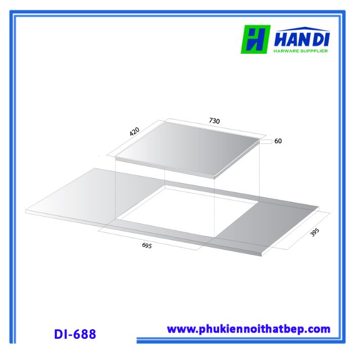 Bếp từ 2 vùng nấu KOCHER DI-688