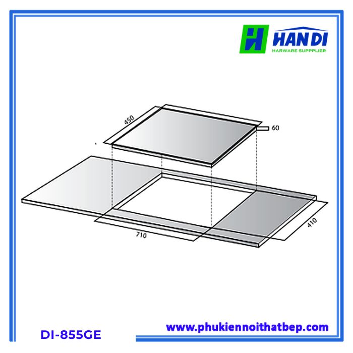 Bếp từ 3 vùng nấu KOCHER DI-855GE