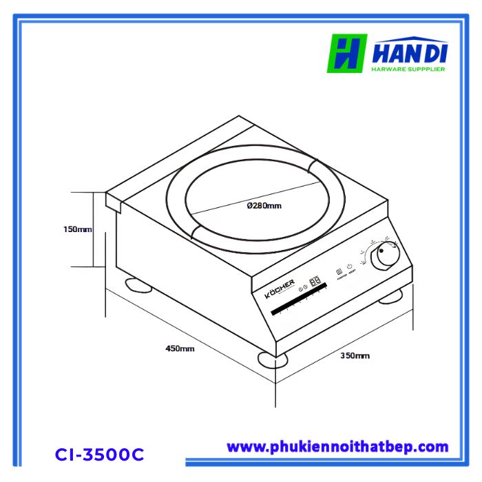 Bếp từ công nghiệp KOCHER CI-3500C