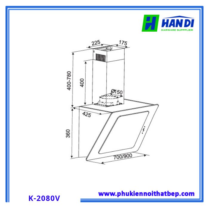 Máy hút mùi KOCHER K-2080V