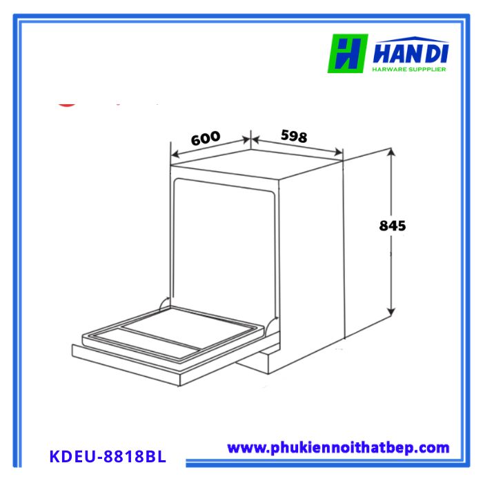 Máy rửa bát KOCHER KDEU-8818BL Series 4