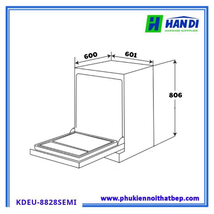 Máy rửa bát KOCHER KDEU-8828SEMI Series 7