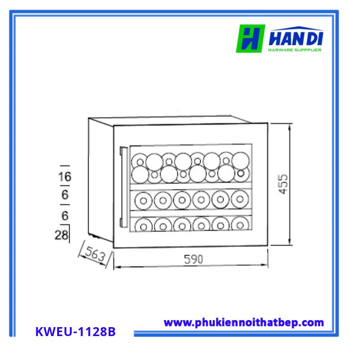 Tủ rượu vang KOCHER KWEU-1128B