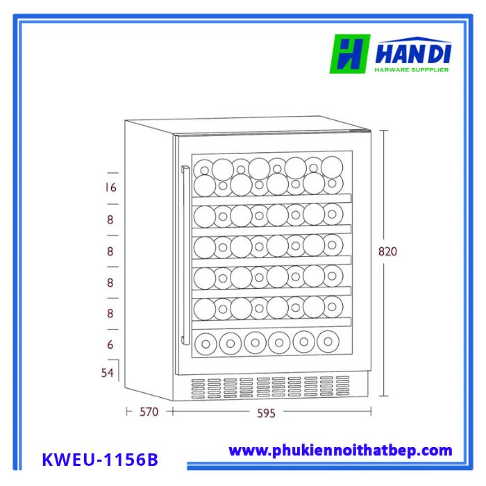 Tủ rượu vang KOCHER KWEU-1156B