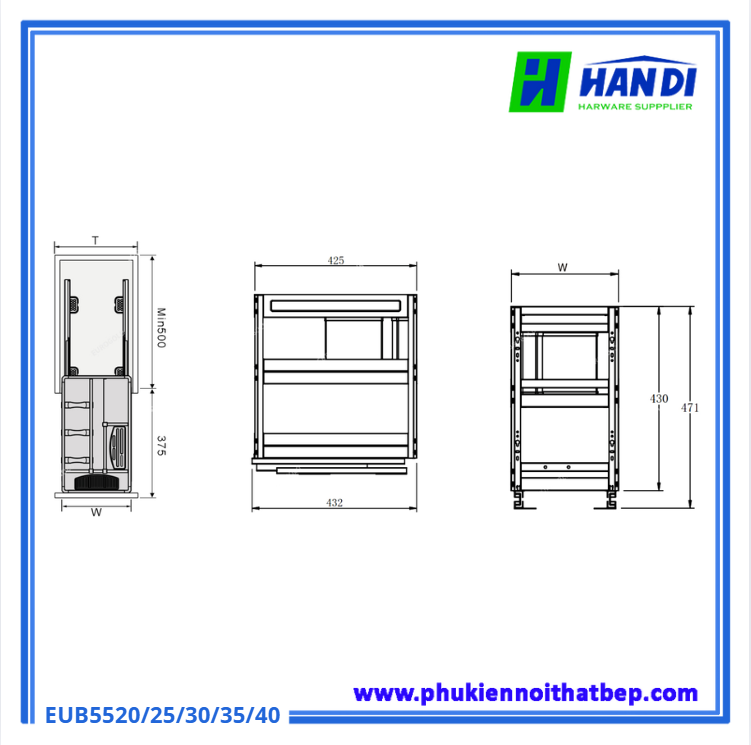 Giá dao thớt chai lọ hộp Eurogold