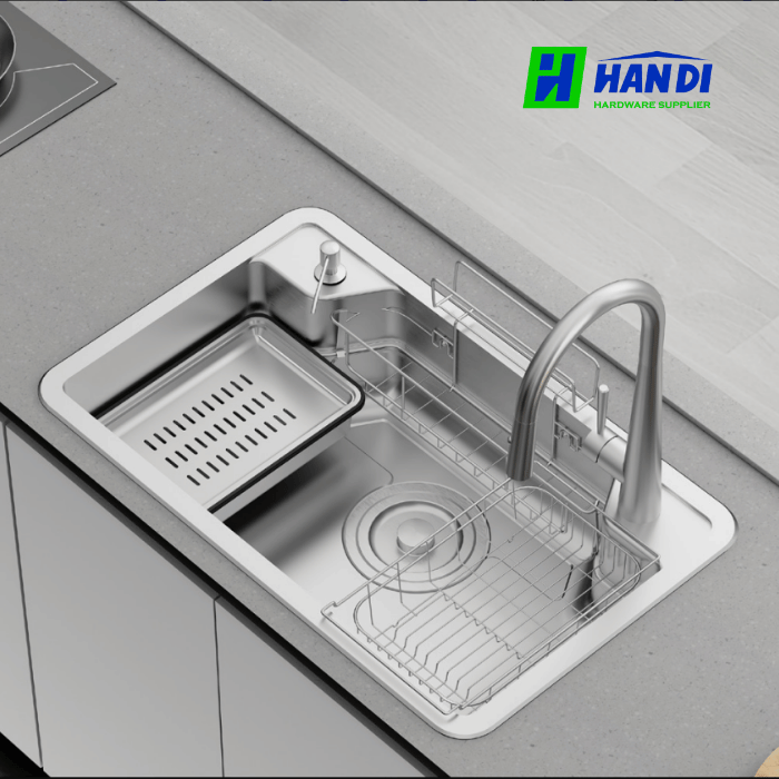 Chậu rửa bát dập liền khối Eurogold EUC87848EB