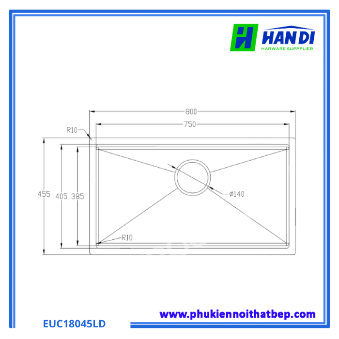 Chậu Rửa Bát Eurogold EUC18045LD