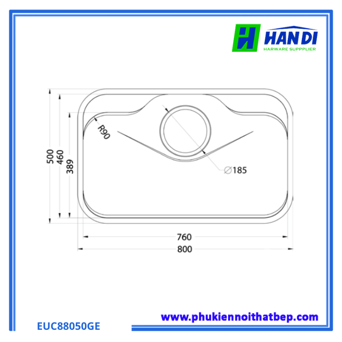 Chậu rửa bát Eurogold EUC88050GE