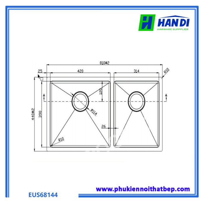 Chậu Rửa Bát Eurogold EUS68144