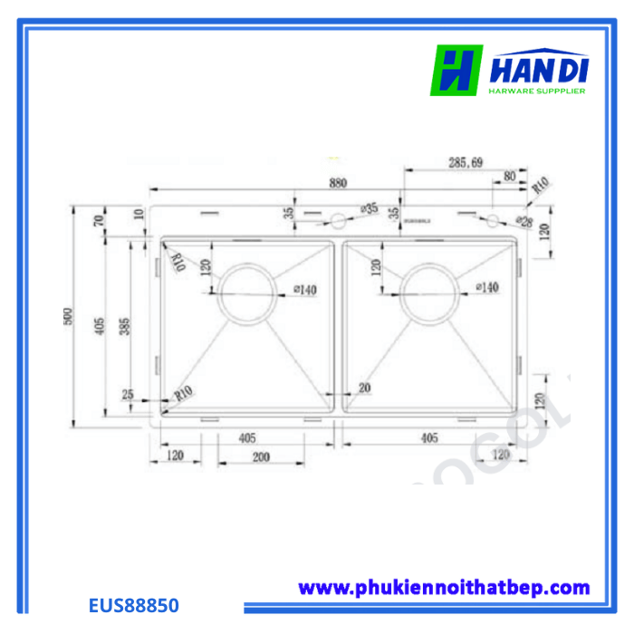 Chậu Rửa Bát Eurogold EUS88850