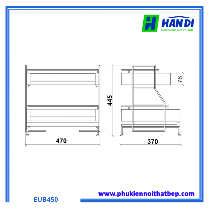 Giá bát đĩa để bàn Eurogold EUB450