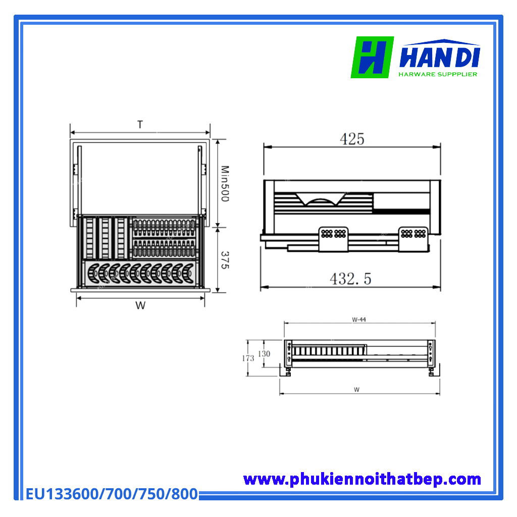 Giá bát đĩa hộp âm tủ Eurogold