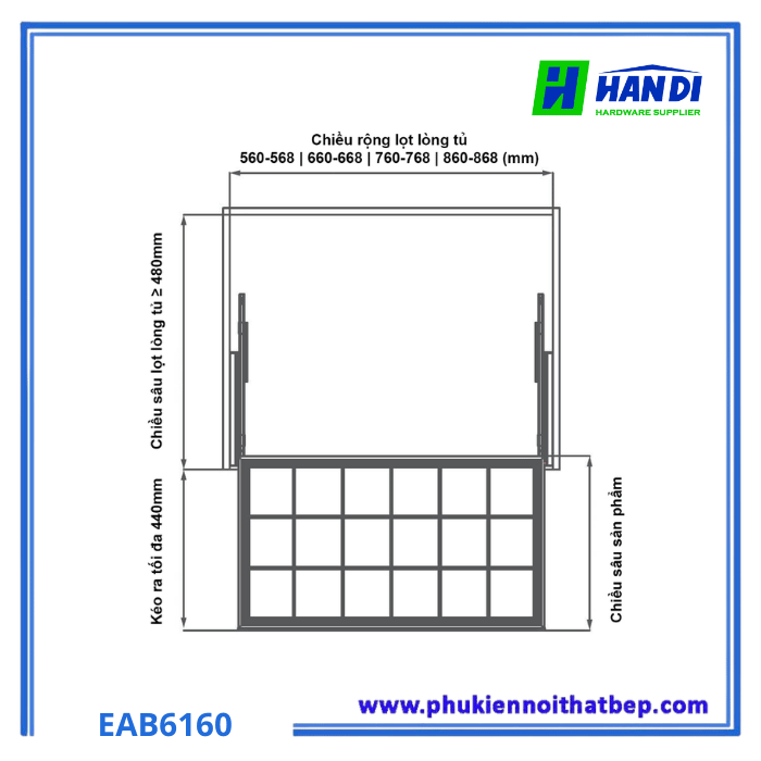Giá để đồ trang sức âm tủ Eurogold EAB61