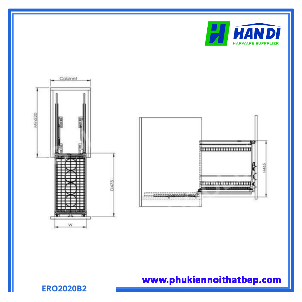 Giá gia vị nan vuông Eurogold ERO2020B2,ERO2025B2, ERO2030B2,...
