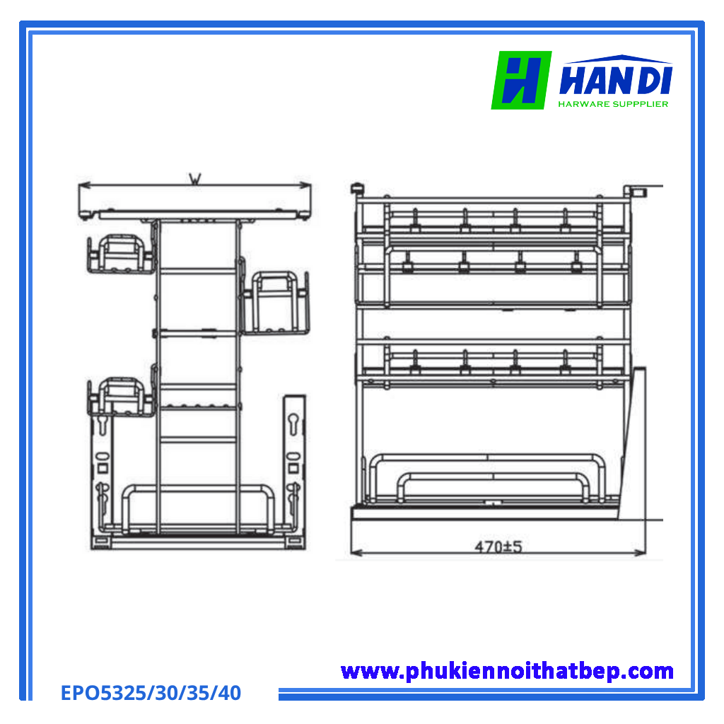 Giá gia vị nan oval EUROGOLD