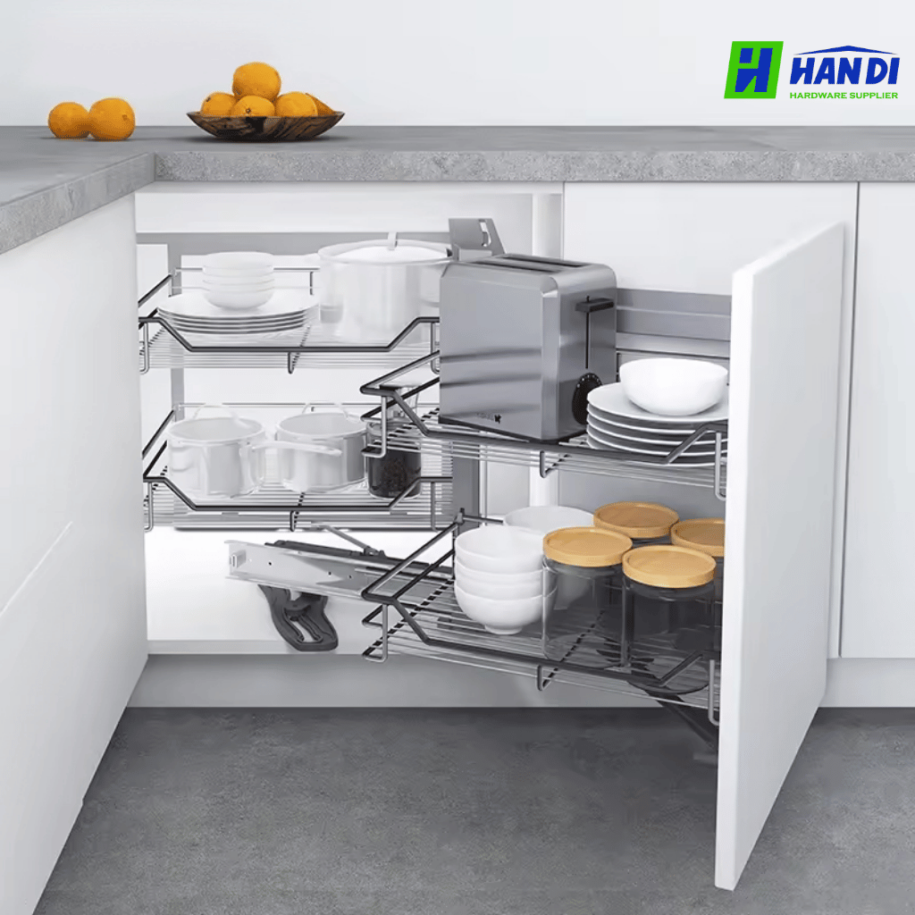 Giá liên hoàn nan ray âm giảm chấn Eurogold