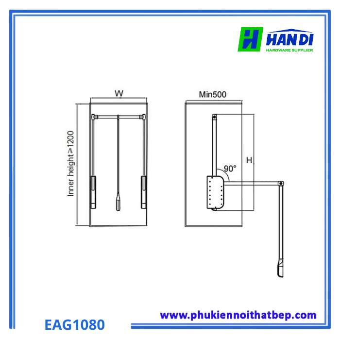Giá Mắc Quần Áo Eurogold EAG1080