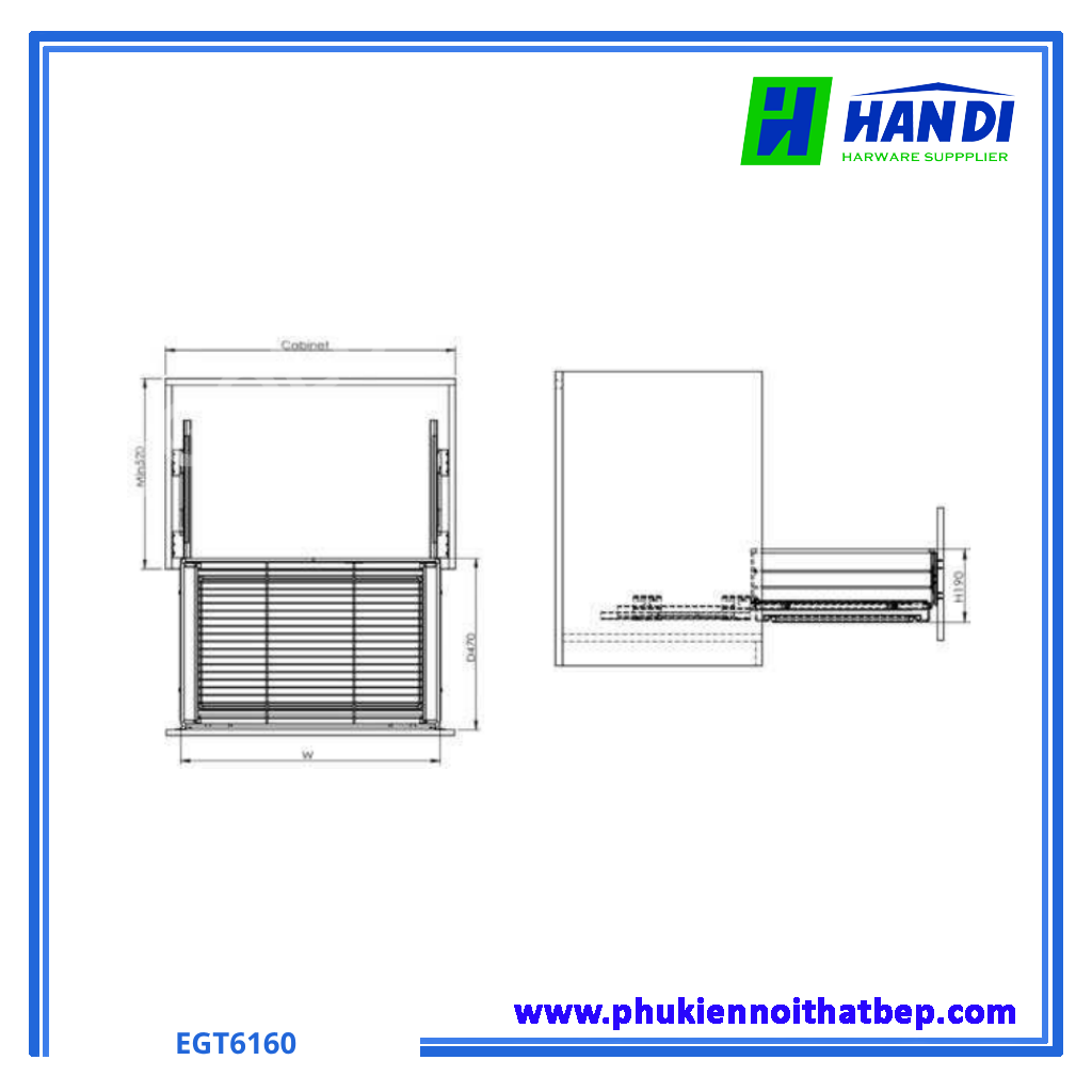 Giá xoong nồi âm tủ Eurogold