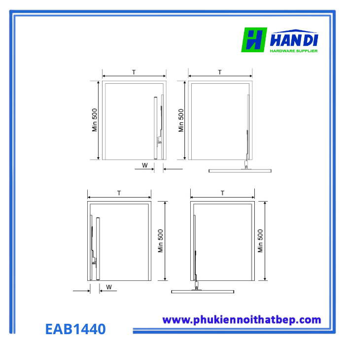 Gương âm tủ Eurogold EAB1440