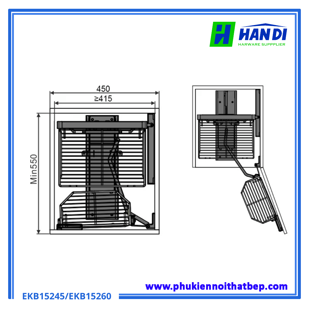 Hệ giá kho hộp 2 tầng cánh mở Eurogold 