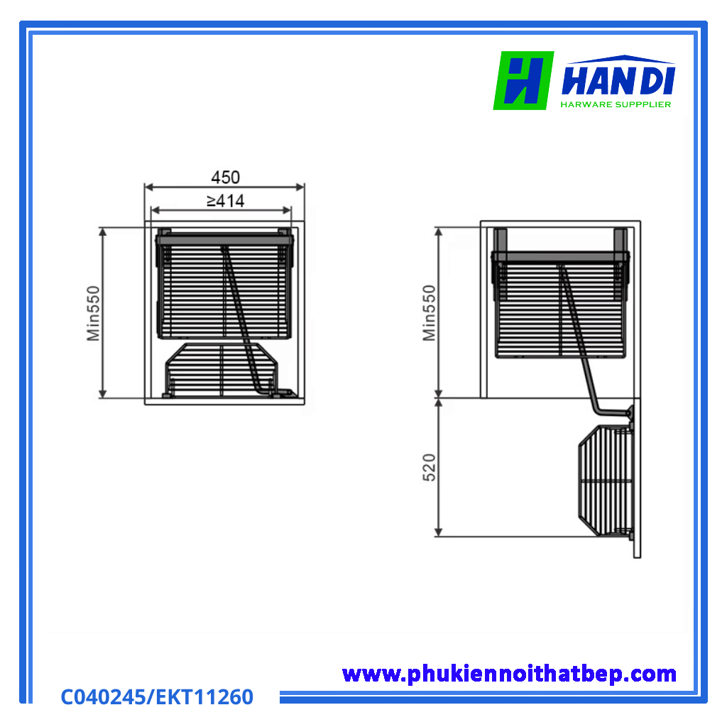 Hệ giá kho nan 2 tầng cánh mở Eurogold