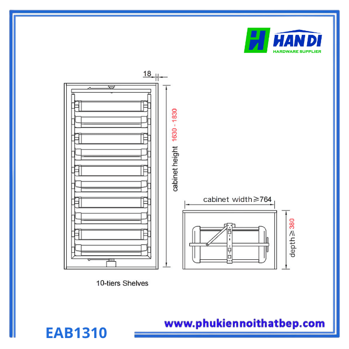 Kệ giày thông minh Eurogold EAB1310