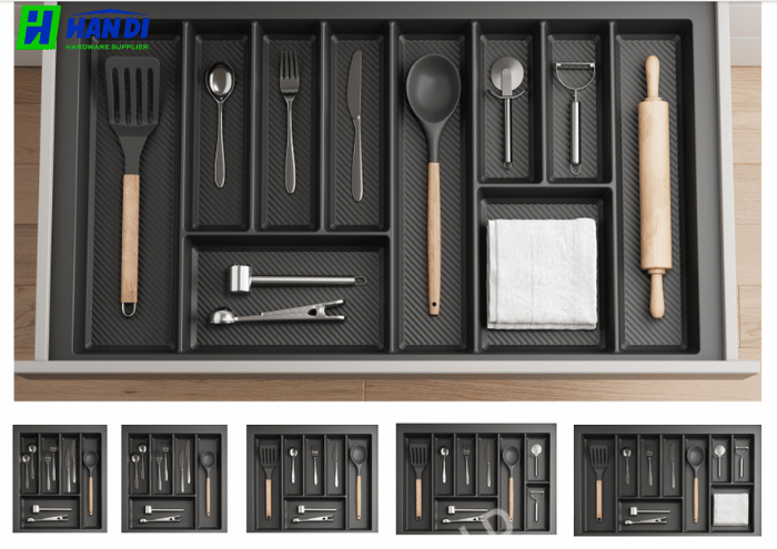 Khay thìa nĩa vân Carbon