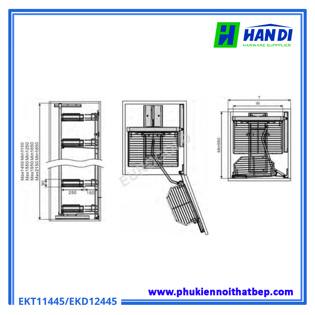 Tủ kho nan 4 tầng cánh mở Eurogold