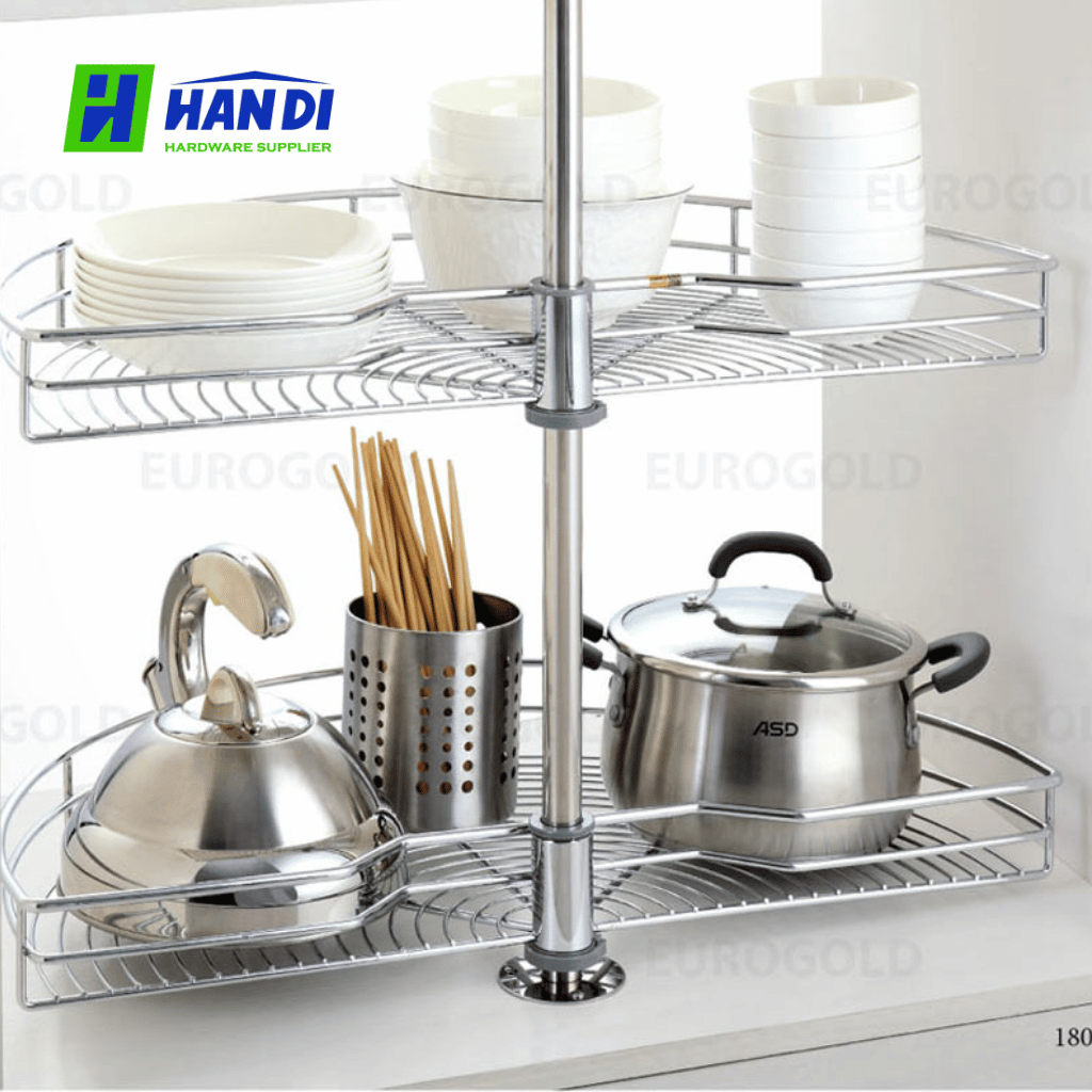 Mâm xoay Inox nan tròn 180 độ Eurogold