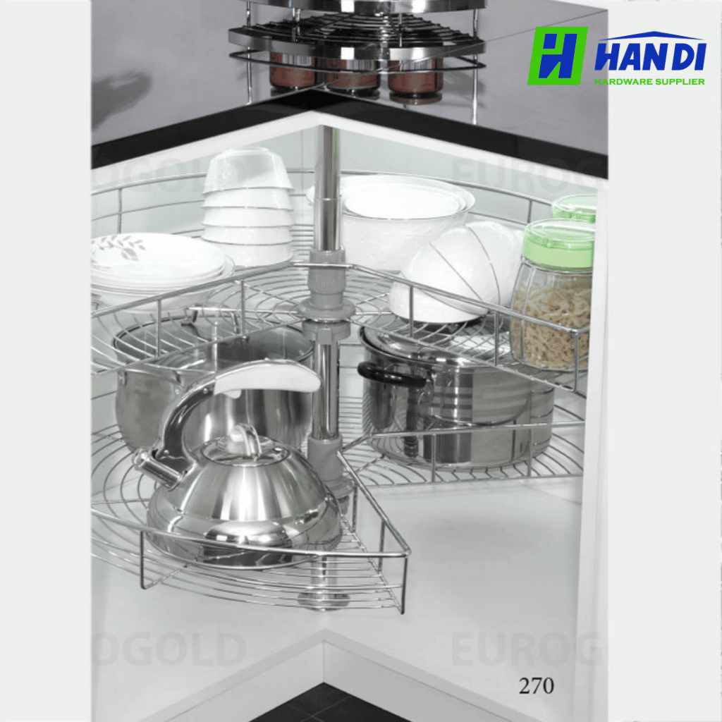 Mâm xoay Inox nan tròn 270 độ Eurogold