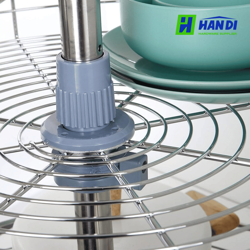 Mâm xoay Inox nan tròn 360 độ Eurogold