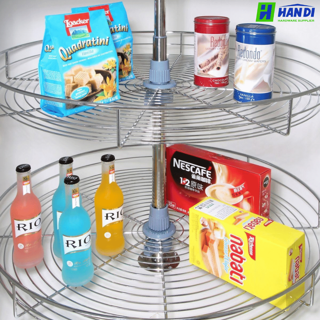 Mâm xoay Inox nan tròn 360 độ Eurogold