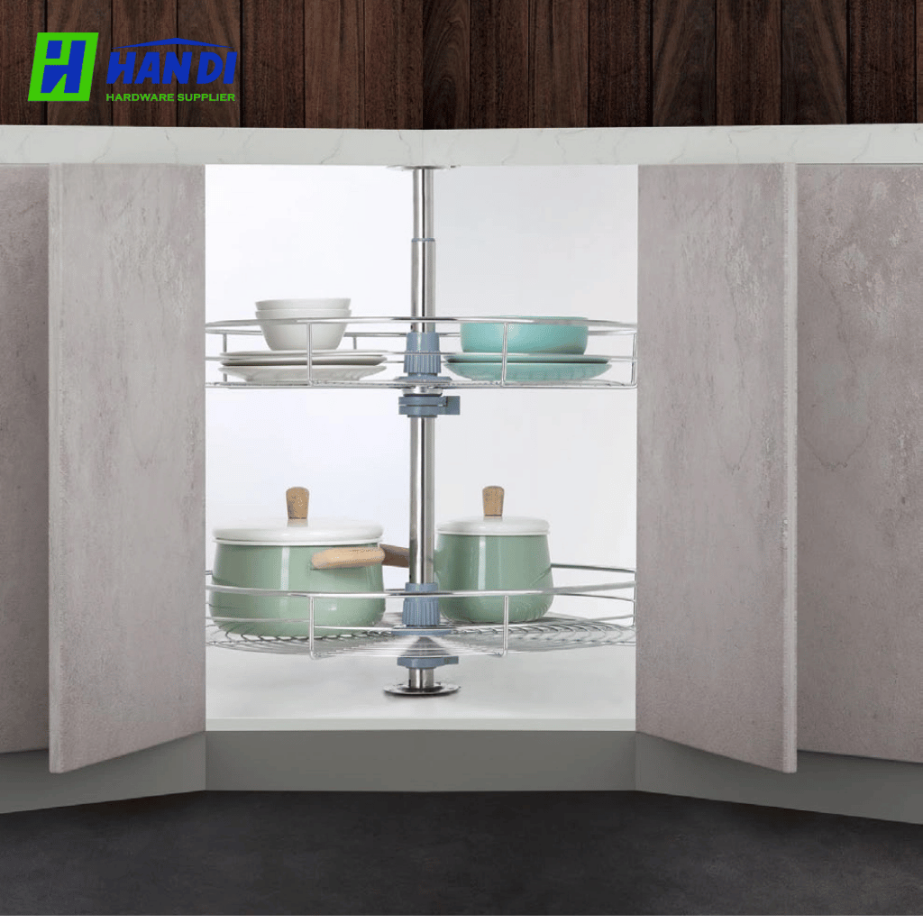 Mâm xoay Inox nan tròn 360 độ Eurogold