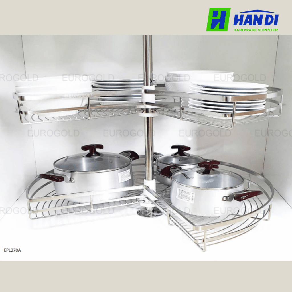 Mâm xoay Inox nan dẹt 270 độ Eurogold