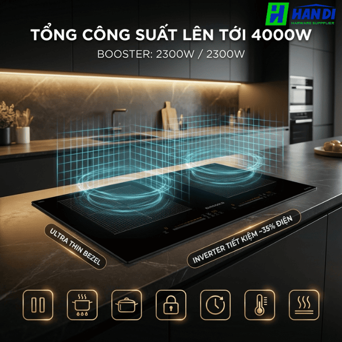 Bếp từ 2 vùng nấu EUH1155