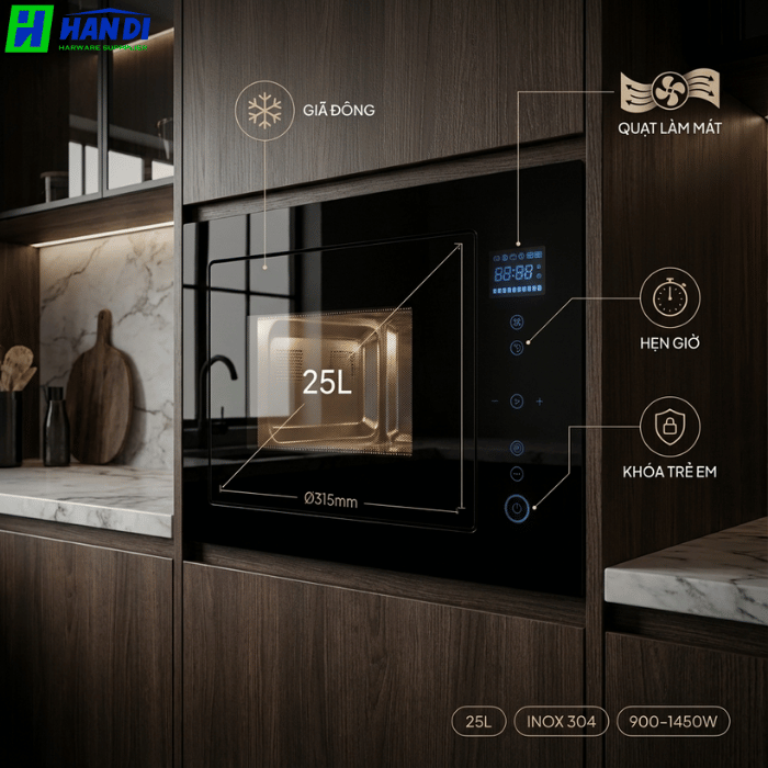 Lò vi sóng âm tủ EMO25VT-Eurogold