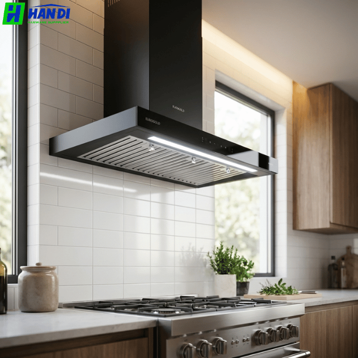 Máy hút mùi chữ T mặt kính đen EHM3570B-Eurogold